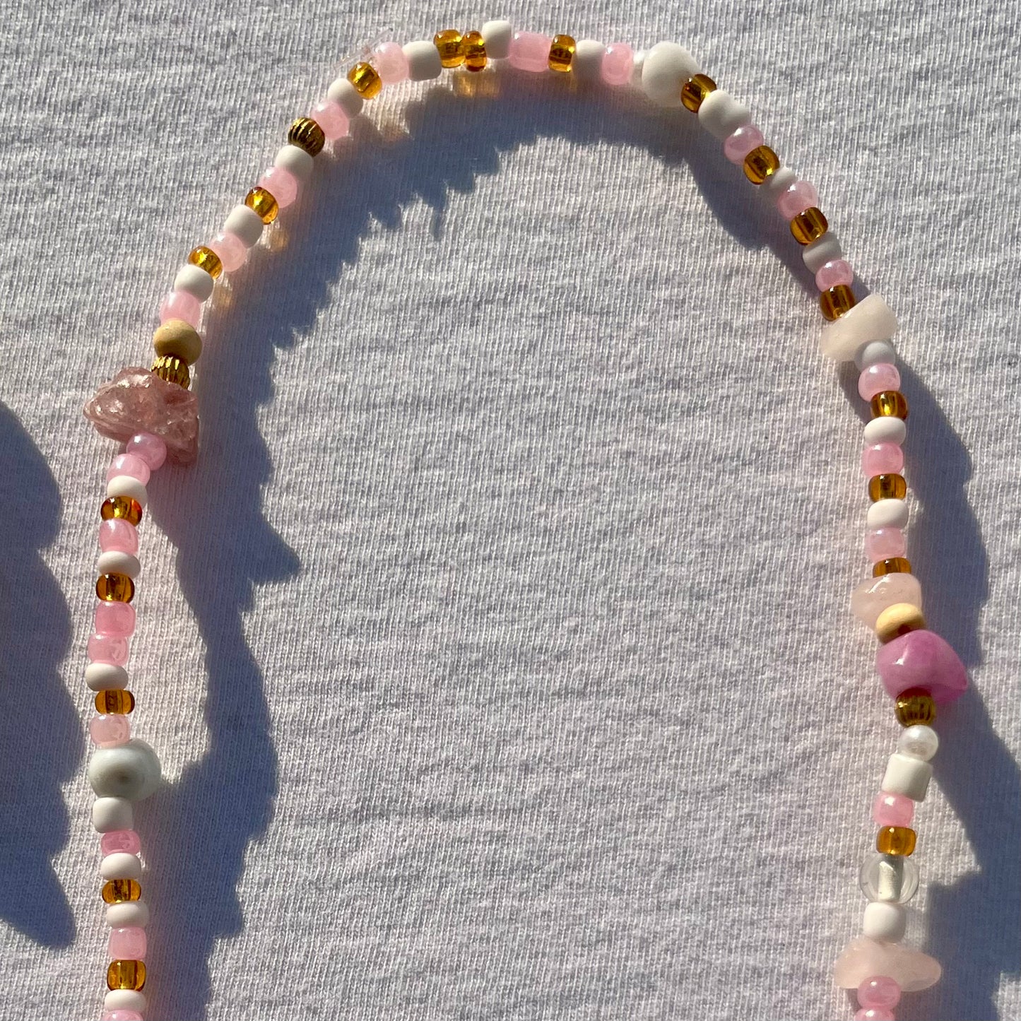 Handmade Summer Necklace with Stones